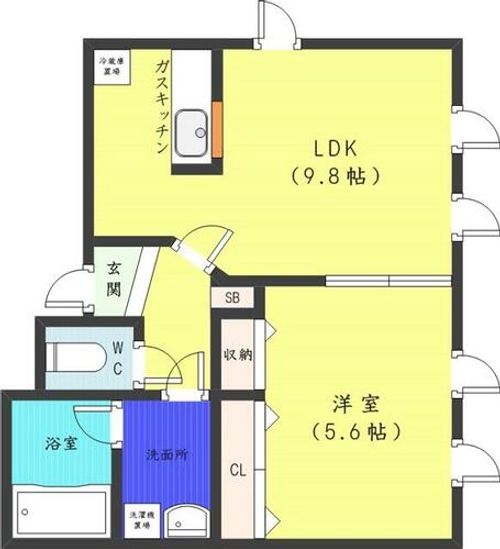 北海道札幌市中央区大通西14丁目(マンション)の賃貸物件の間取り