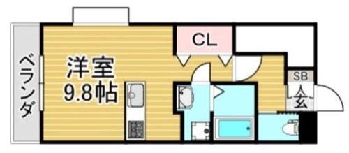 福岡県春日市岡本1丁目(アパート)の賃貸物件の間取り