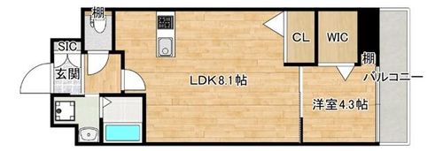 大阪府大阪市東淀川区西淡路1丁目(マンション)の賃貸物件の間取り