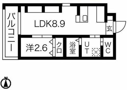 大阪府藤井寺市道明寺1丁目(アパート)の賃貸物件の間取り