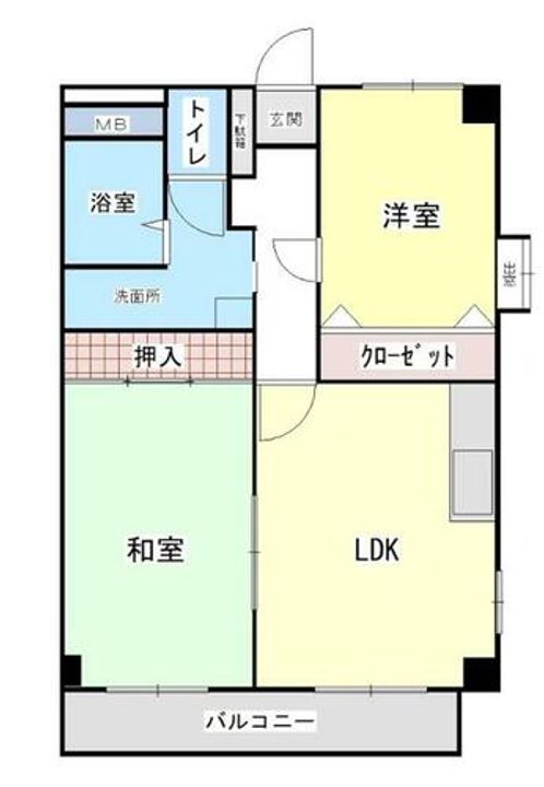 福岡県福岡市博多区住吉4丁目(マンション)の賃貸物件の間取り