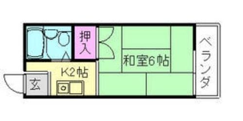 大阪府豊中市服部西町1丁目(アパート)の賃貸物件の間取り
