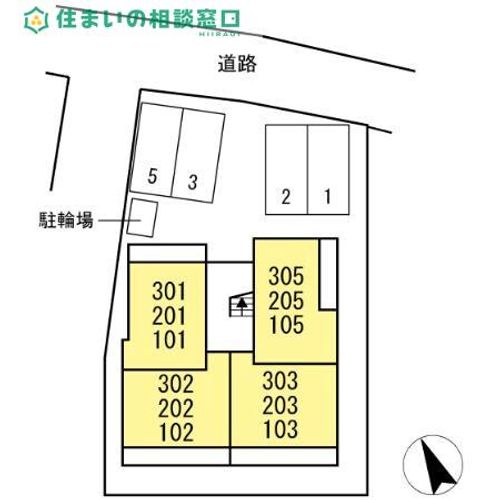 愛知県岡崎市明大寺町字西郷中(アパート)の賃貸物件の外観