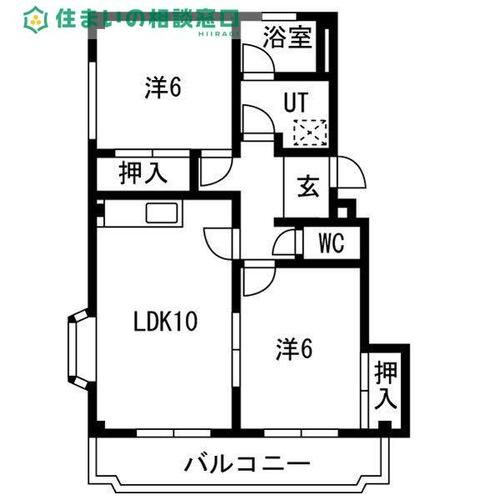 愛知県岡崎市矢作町字土井城(アパート)の賃貸物件の間取り