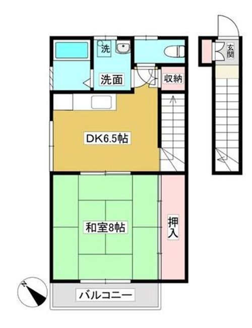 たちばな荘202の間取り