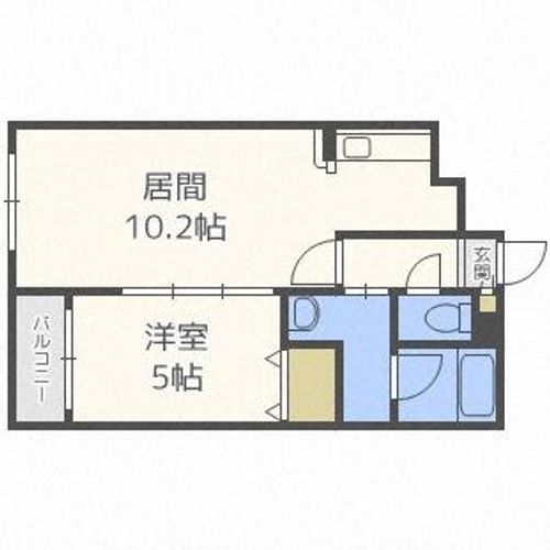 北海道札幌市中央区北五条西23丁目(マンション)の賃貸物件の間取り