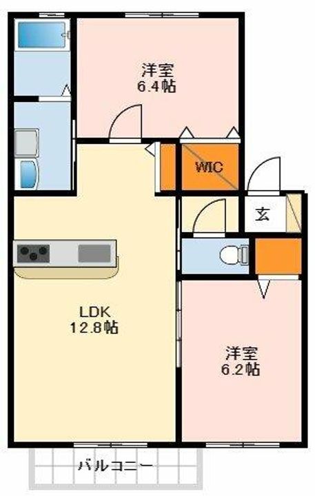 大阪府堺市中区毛穴町(アパート)の賃貸物件の間取り