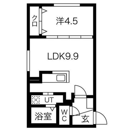 北海道札幌市中央区北二条東12丁目(マンション)の賃貸物件の間取り