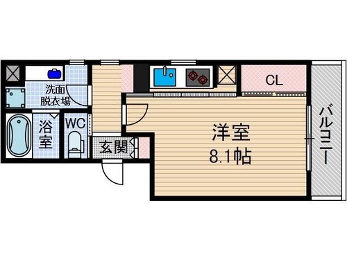 大阪府茨木市大住町(マンション)の賃貸物件の間取り