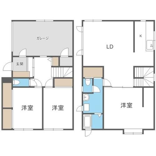 北海道札幌市中央区南二十三条西12丁目(一戸建)の賃貸物件の間取り