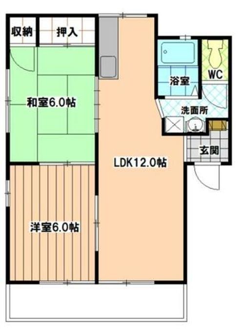 福岡県福岡市東区和白東1丁目(アパート)の賃貸物件の間取り