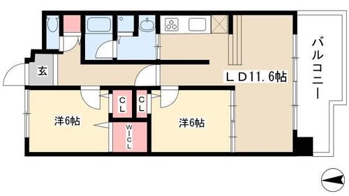 カーサ・ラ・ピラ302の間取り