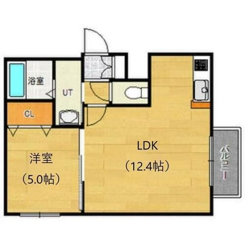 北海道札幌市西区発寒五条4丁目(マンション)の賃貸物件の間取り