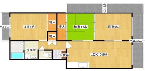 福岡県福岡市東区香椎2丁目(マンション)の賃貸物件の間取り