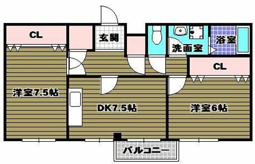 パインリーフ和泉202の間取り