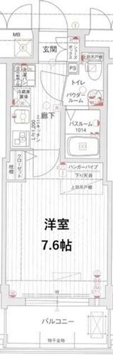 大阪府大阪市浪速区大国1丁目(マンション)の賃貸物件の間取り