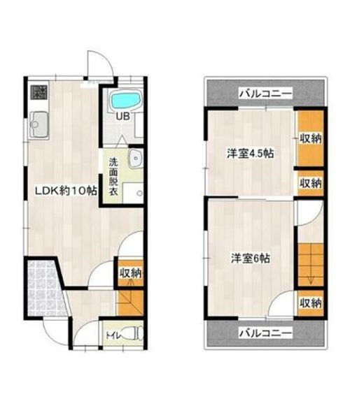 大阪府堺市西区宮下町(一戸建)の賃貸物件の間取り