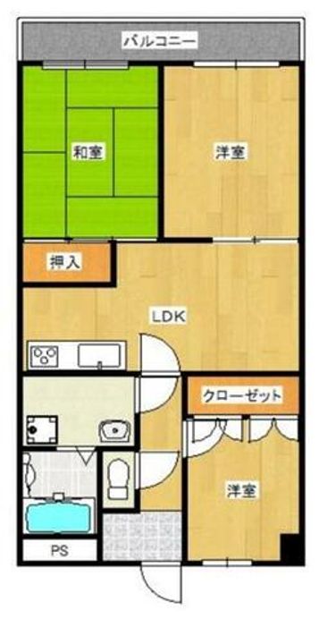 朝日プラザ永沢町506の間取り