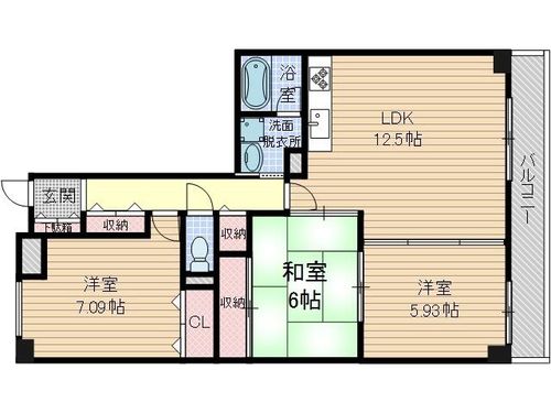 プラージュキシダの間取り