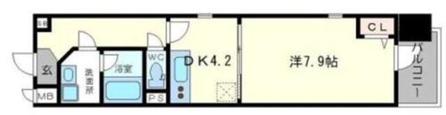 大阪府大阪市中央区南船場1丁目(マンション)の賃貸物件の間取り