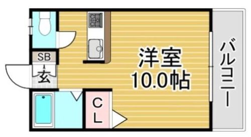 福岡県大野城市雑餉隈町1丁目(アパート)の賃貸物件の間取り