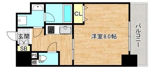 大阪府大阪市東成区大今里西3丁目(マンション)の賃貸物件の間取り