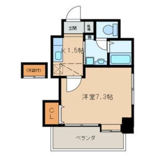 福岡県福岡市中央区港2丁目(マンション)の賃貸物件の間取り