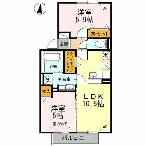 ラ・トゥール・アマ SOUTH101の間取り