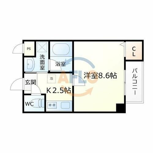ソリティア桃谷の間取り