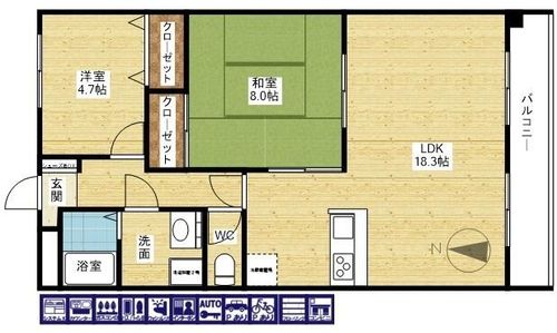 パークハイツアイリス5号館の間取り