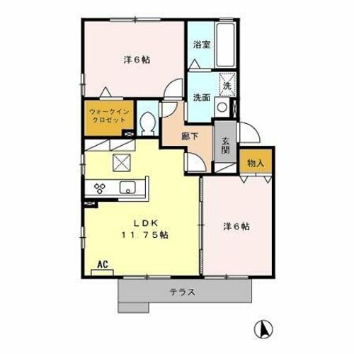 プルミエ Bの間取り