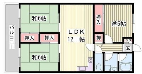 名古山プラザ207の間取り