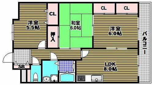 パークヒルズ千代田の間取り