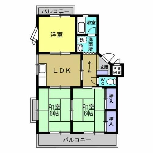 レジデンス栄Ⅱ201の間取り