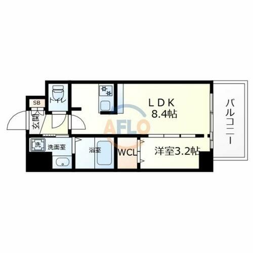 ソルテラスOSAKA緑橋クレアストの間取り