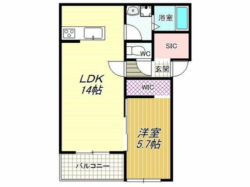 クレア法善寺の間取り