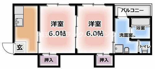 大阪府四條畷市南野5丁目(アパート)の賃貸物件の間取り