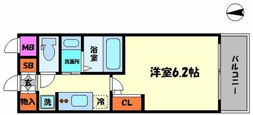 エステムコート難波Ⅶビヨンドの間取り