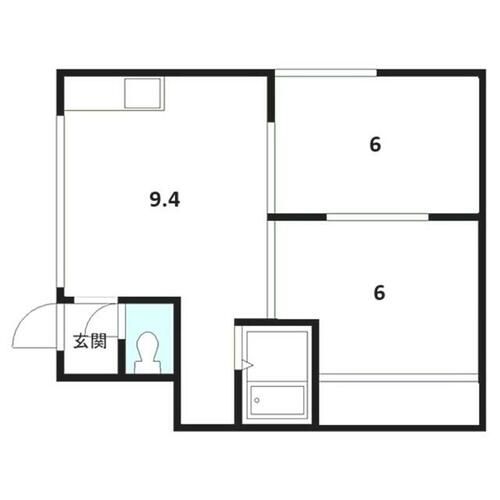 北海道札幌市手稲区手稲本町一条2丁目(アパート)の賃貸物件の間取り