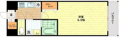 大阪府大阪市都島区都島中通1丁目(マンション)の賃貸物件の間取り
