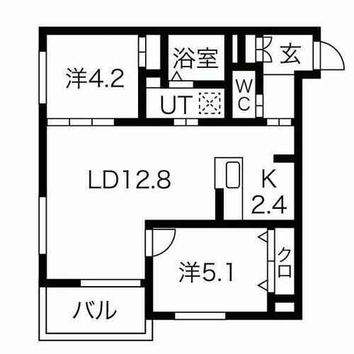 FLAX CITY ASABU202の間取り
