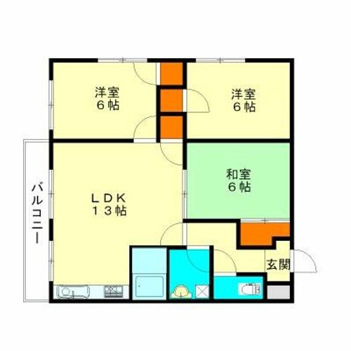 パラッツォ桂401の間取り