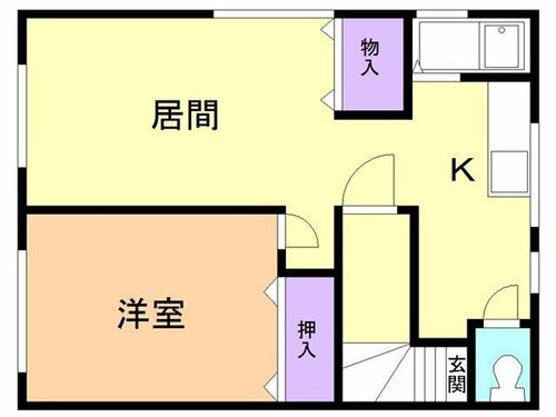 志渡アパート2の間取り