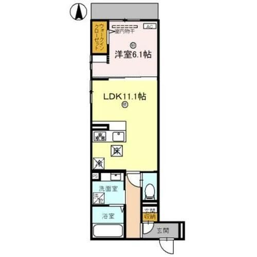 兵庫県西宮市常磐町(アパート)の賃貸物件の間取り
