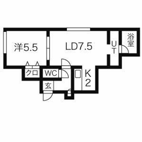 アビーロード美園105の間取り