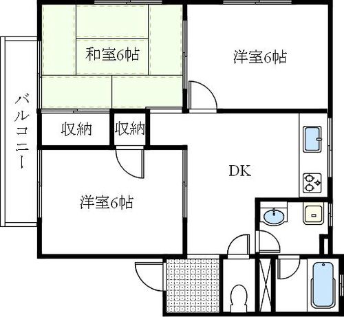 兵庫県赤穂市中浜町(アパート)の賃貸物件の間取り