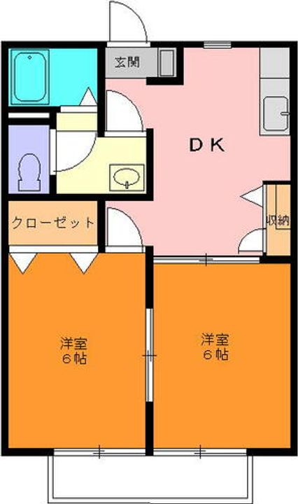 愛知県豊橋市柱九番町(アパート)の賃貸物件の間取り