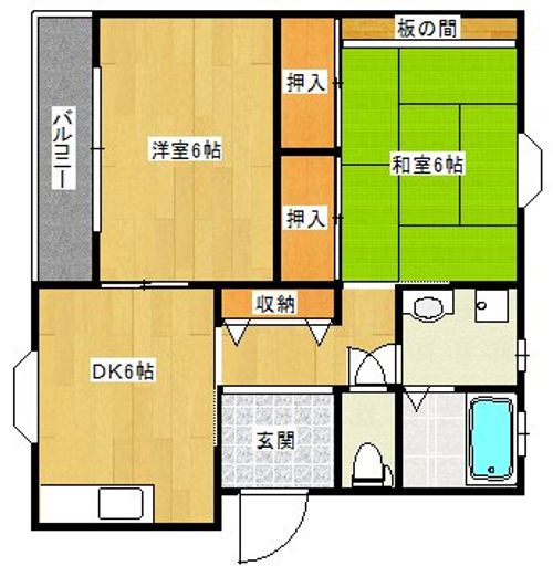 兵庫県赤穂市大町(アパート)の賃貸物件の間取り