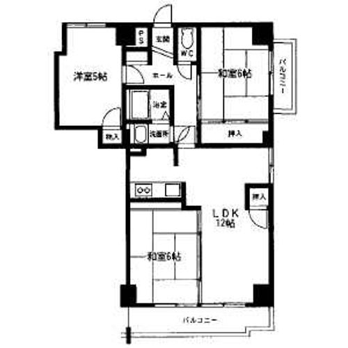 サンシティ千代田B棟607の間取り