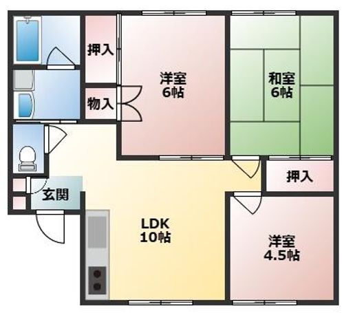 兵庫県姫路市香寺町広瀬(アパート)の賃貸物件の間取り